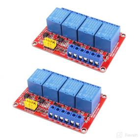 img 4 attached to 🔌 AEDIKO 2pcs Relay Module: DC 5V 4 Channel Relay Board Shield with Optocoupler Isolation and High/Low Level Trigger Support