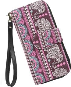 img 3 attached to 🐘 Elephant Pattern Women's Handbag and Wallet Combo - Bohemian Wallets