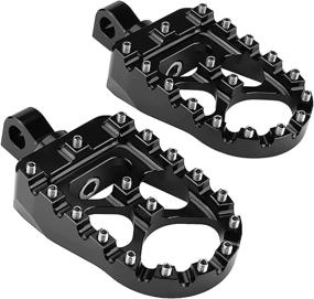 img 4 attached to 🏍️ CICMOD CNC Wide Foot Pegs - 360° Rotation | MX Chopper Bobber Style, Black | Fit for Harley Dyna Sportster