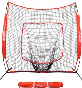 img 4 attached to Improve Your Baseball And Softball Skills With GoSports 7'X7' Hitting And Pitching Net - Includes Strike Zone And Carry Bag!