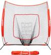 improve your baseball and softball skills with gosports 7'x7' hitting and pitching net - includes strike zone and carry bag! logo