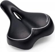 bikeroo memory foam bike seat - ultimate comfort saddle for men and women - suitable for peloton, stationary, mountain, road, and exercise bikes - cushion with high seo rank logo
