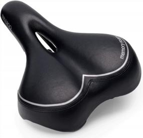 img 4 attached to Bikeroo Memory Foam Bike Seat - Ultimate Comfort Saddle For Men And Women - Suitable For Peloton, Stationary, Mountain, Road, And Exercise Bikes - Cushion With High SEO Rank