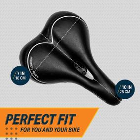 img 1 attached to Bikeroo Memory Foam Bike Seat - Ultimate Comfort Saddle For Men And Women - Suitable For Peloton, Stationary, Mountain, Road, And Exercise Bikes - Cushion With High SEO Rank