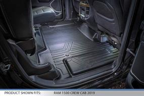 img 1 attached to MAXLINER 2 Row Floor Mats (Both Rows 1 Piece) in Black for 2019-2021 Ram 1500 Crew Cab with Front Row Bench Seat