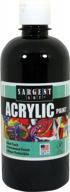 🎨 high-quality, long-lasting sargent art 24-2485 16-ounce acrylic paint in black - perfect for artists and diy projects logo