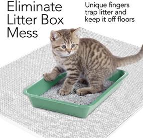 img 3 attached to RESILIA Kitty Litter Box Mat- Waterproof, PVC Material, Easy-to-Clean - Ideal for Indoor Cats - Removes Litter from Cat's Paws - Large, Clear