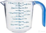 🔸 arrow cool grip plastic measuring cup - bpa free stackable with spout, non-slip handle, bold measurements - microwave & dishwasher safe - 2.5 cup logo