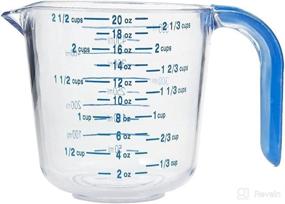 img 1 attached to 🔸 Arrow Cool Grip Plastic Measuring Cup - BPA Free Stackable with Spout, Non-Slip Handle, Bold Measurements - Microwave & Dishwasher Safe - 2.5 Cup