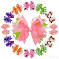 🎀 stylish ribbon twisted barettes & hair clips for girls, toddlers, and babies (6 pairs, 4.5 inch) logo