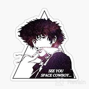 img 1 attached to 🤠 Cowboy Bebop Sticker – Cool Space Cowboy Graphic for Auto, Wall, Laptop, Cell and Trucks