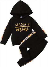 img 4 attached to Stylish Toddler Hoodie And Floral Pants Set For Fall And Winter