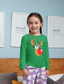 img 1 attached to Get Your Kids In The Festive Spirit With Tstars Reindeer Long Sleeve Shirt - Ugly Christmas Sweater Style