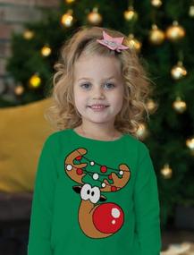 img 3 attached to Get Your Kids In The Festive Spirit With Tstars Reindeer Long Sleeve Shirt - Ugly Christmas Sweater Style