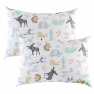 2-pack wild animal print toddler pillowcases - 100% cotton, 14x19 & 13x18, 12x16 sizes logo