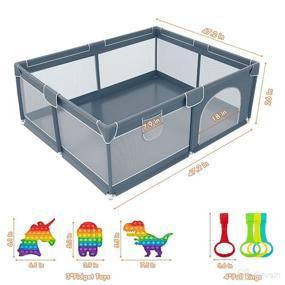 img 2 attached to RAINBEAN Playpen Toddlers Breathable Activity
