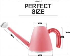 img 1 attached to WhaleLife 1/2 Gallon Watering Can For Indoor And Outdoor Plants - Long Spout And Detachable Shower Spray Head - Ideal For Gardens, Flowers, Offices - 2.0L Pink Plastic Water Can For Plants