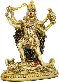 img 4 attached to BangBangDa Hindu Goddess Kali Statue Sculpture - Indian God Decorative Antique Idol - India Goddess Of Time And Death Figurine Murti Pooja Puja Buddha Temple Mandir Decor