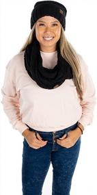 img 1 attached to Stay Cozy And Stylish With Funky Junque'S Oversized Beanie & Infinity Scarf Bundle!