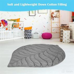 img 3 attached to VARIPOWDER Baby Play Mat - 56.3x42.1inch Soft Cotton Crawling Cushion for Kids Room - Washable Non-Slip Floor Rug, Gym, and Décor - Activity Carpet, Photo Studio Prop (Grey)
