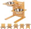 adjustable raised dog bowls - 5 level wooden pet feeding station for medium to large dogs | foreyy logo