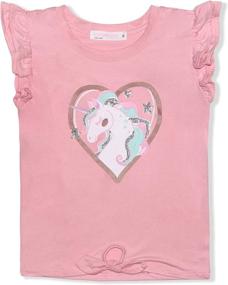 img 1 attached to 2-Pack Unicorn or Panda Graphic Shirt and Printed Tee for Girls