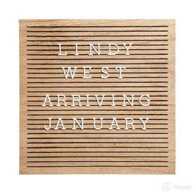 img 4 attached to 🎉 Pearhead Classic Wooden Letterboard: A Perfect Touch for Home Décor, Baby & Pregnancy Announcements, Captivating Keepsake Photo Sharing Prop for Cherished Milestone Moments