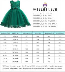 img 3 attached to Stunning Flower Lace Dresses For Girls: Perfect For Wedding, Parties, Birthdays And Pageants - Weileenice Holiday Collection