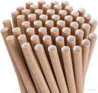 🥤 webake smoothie straws - 0.4" wide paper straws, 100 pack brown kraft jumbo drinking straws for smoothies, bubble tea, shake - bulk buy logo