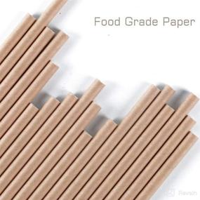 img 3 attached to 🥤 Webake Smoothie Straws - 0.4" Wide Paper Straws, 100 Pack Brown Kraft Jumbo Drinking Straws for Smoothies, Bubble Tea, Shake - Bulk Buy