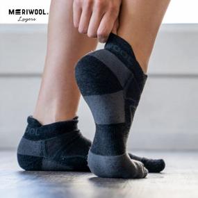 img 1 attached to 2 Pairs Merino Wool Low Cut Athletic Ankle Socks For Men And Women - MERIWOOL Cushion