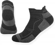 2 pairs merino wool low cut athletic ankle socks for men and women - meriwool cushion logo