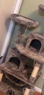 img 1 attached to Ultimate Playhouse For Your Feline Friend: BEWISHOME Cat Tree With Scratching Posts, Condos, Hammock, And Toys In Grey review by Gordie Johnson
