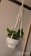 img 1 attached to POTEY 610102 Macrame Plant Hanger: Stylish Hanging Planter For Indoor And Outdoor Home Decor - Ivory, 35 Inch review by Tim York