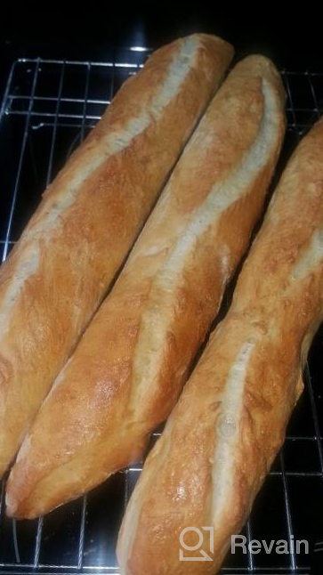 img 1 attached to Perfectly Baked Baguettes With Our Non-Stick 3-Slot Perforated French Bread Baking Tray - 15X12 Inch Pan! review by Marc Alvarez