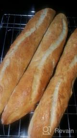 img 5 attached to Идеально испеченные багеты с нашим антипригарным перфорированным противнем для французского хлеба с 3 прорезями - сковорода 15X12 дюймов!