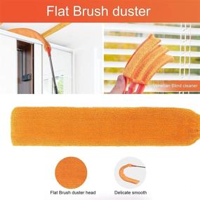 img 1 attached to Ultimate Cleaning Companion: 6PCS Microfiber Feather Duster Kit with 100 Inch Extension Pole in Vibrant Orange – Perfect for All Your Cleaning Needs!