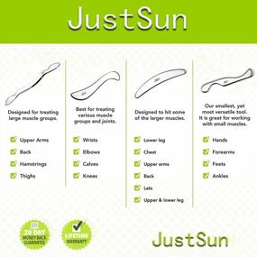 img 2 attached to JustSun Medical Grade Stainless Steel Gua Sha Scraping Massage Tool For Effective Soft Tissue Mobilization - Style 10