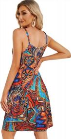 img 1 attached to Women'S Summer Floral Tank Dress With Spaghetti Straps And Pockets - Beach Cover Up