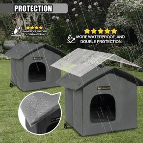 img 2 attached to Rest-Eazzzy Cat House For Outdoor Cats, Weatherproof And Insulated Feral Cat House With Mat And Clip, Easy To Put Together, Selfwarming Cat Shelter For Winter, Never Blow Away (Grey, Canopy House X 1)