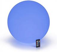 loftek rechargeable pool light ball: 20-inch waterproof rgb led ball with remote control for nursery, garden and pool. 16 color options for perfect mood lighting and decoration. логотип