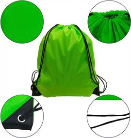 img 3 attached to 48 Pack Drawstring Bags - Perfect Bulk Bundle For School & Gym!