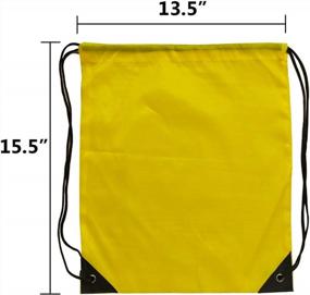 img 2 attached to 48 Pack Drawstring Bags - Perfect Bulk Bundle For School & Gym!