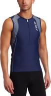 2xu mens long distance singlet men's clothing ~ shirts logo