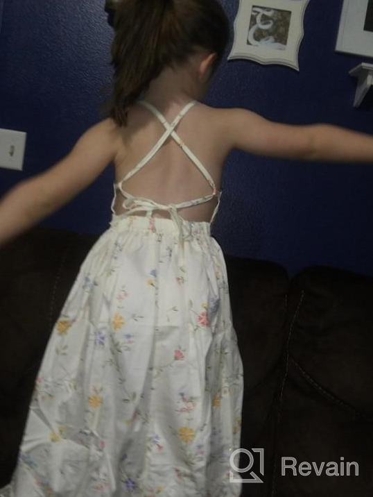 img 1 attached to 👗 Vintage Backless Sundress with Floral Design for Girls' Clothing review by Yolanda Martinez