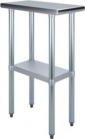 img 4 attached to 12" X 24" AmGood Stainless Steel Work Table Metal Utility Table For Kitchen & Garage Use.