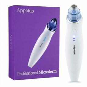 img 4 attached to Appolus Premium Diamond Microdermabrasion Machine For Flawless Glowing Skin - 2 Tips, 5 Heads - Blemish & Blackhead Remover, Pore Lines Wrinkles Sagging
