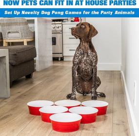 img 1 attached to 30 Large Disposable Red Cup Style Pet Food Bowls For Cats And Dogs - Party Dog Brand