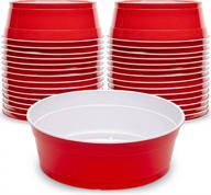 30 large disposable red cup style pet food bowls for cats and dogs - party dog brand logo