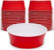 30 large disposable red cup style pet food bowls for cats and dogs - party dog brand logo